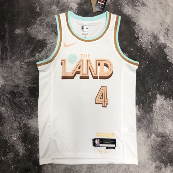NBA Season 2023 Men Cleveland Cavaliers White #4 MOBLEY Jersey High Quality Name and Number Print