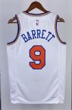 NBA Men 2023 New York Knicks White #9 BARRETTJersey High Quality Name and Number Print