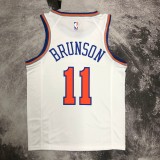 NBA Men New York Knicks White #11 BRUNSON Jersey High Quality Name and Number Print