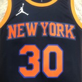 NBA Men 2023 New York Knicks Dark Blue with Jordan Logo #30 RANDLE Jersey High Quality Name and Number Print