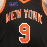 NBA Men 2023 New York Knicks Black #9 BARRETT Jersey High Quality Name and Number Print