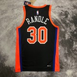 NBA Men 2023 New York Knicks Black #30 RANDLE Jersey High Quality Name and Number Print