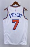 NBA Men 2023 New York Knicks White #7 ANTHONY Jersey High Quality Name and Number Print