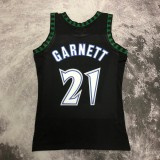 NBA Men 97-98 Minnesota Timberwolves Black #0 GARNETT Classics Swingman Jersey