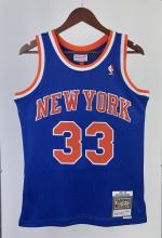 NBA Men 91-92 New York Knicks Blue #33 EWING Classics Swingman Jersey