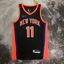 NBA Men 2023 New York Knicks Black #11 BRUNSON Jersey High Quality Name and Number Print