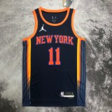 NBA Men 2023 New York Knicks Dark Blue with Jordan Logo #11 BRUNSON Jersey High Quality Name and Number Print