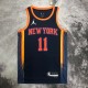 NBA Men 2023 New York Knicks Dark Blue with Jordan Logo #11 BRUNSON Jersey High Quality Name and Number Print