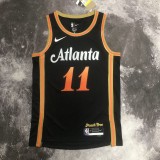 NBA Men 2023 Atlanta Hawks Black #11 YOUNG Jersey High Quality Name and Number Print