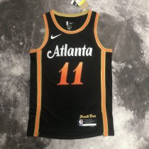 NBA Men 2023 Atlanta Hawks Black #11 YOUNG Jersey High Quality Name and Number Print