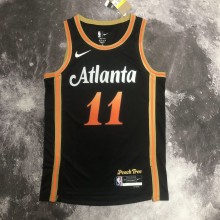 NBA Men 2023 Atlanta Hawks Black #11 YOUNG Jersey High Quality Name and Number Print