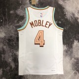 NBA Season 2023 Men Cleveland Cavaliers White #4 MOBLEY Jersey High Quality Name and Number Print