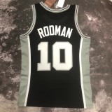 NBA Men 93-94 San Antonio Spurs Black #10 RODMAN Classics Swingman Jersey