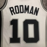 NBA Men 93-94 San Antonio Spurs White #10 RODMAN Classics Swingman Jersey