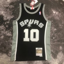 NBA Men 93-94 San Antonio Spurs Black #10 RODMAN Classics Swingman Jersey