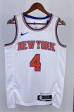 NBA Men 2023 New York Knicks White #4 ROSE Jersey High Quality Name and Number Print