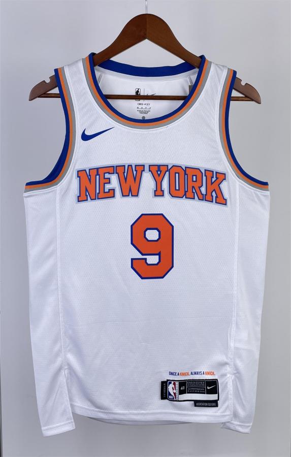 NBA Men 2023 New York Knicks White #9 BARRETTJersey High Quality Name and Number Print
