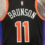NBA Men 2023 New York Knicks Black #11 BRUNSON Jersey High Quality Name and Number Print