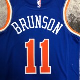 NBA Men New York Knicks Blue #11 BRUNSON Jersey High Quality Name and Number Print