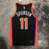 NBA Men 2023 New York Knicks Black #11 BRUNSON Jersey High Quality Name and Number Print