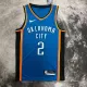 NBA Men Oklahoma City Thunder Blue #2 GILGEOUS-ALEXANDER Jersey High Quality Name and Number Print