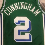 NBA Season 2023 Detroit Pistons Green City Version #2 CUNNINGHAM Jersey High Quality Name and Number Print