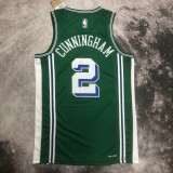 NBA Season 2023 Detroit Pistons Green City Version #2 CUNNINGHAM Jersey High Quality Name and Number Print