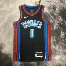 NBA New Season 2023 Men Oklahoma City Thunder Black #0 WESTBROOK Jersey High Quality Name and Number Print