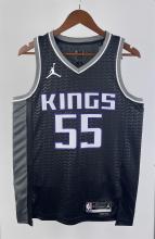 NBA Men 2023 Sacramento Kings Black with Jordan Logo #55 WILLIAMS Jersey High Quality Name and Number Print