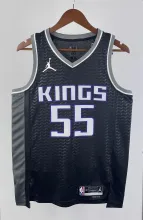 NBA Men 2023 Sacramento Kings Black with Jordan Logo #55 WILLIAMS Jersey High Quality Name and Number Print
