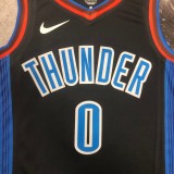 NBA New Season 2023 Men Oklahoma City Thunder Black #0 WESTBROOK Jersey High Quality Name and Number Print
