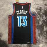 NBA New Season 2023 Men Oklahoma City Thunder Black #13 GEORGE Jersey High Quality Name and Number Print