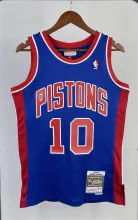 NBA Season 88-89 Detroit Pistons Blue #10 RODMAN Classic Swingman Jersey