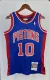 NBA Season 88-89 Detroit Pistons Blue #10 RODMAN Classic Swingman Jersey