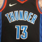 NBA New Season 2023 Men Oklahoma City Thunder Black #13 GEORGE Jersey High Quality Name and Number Print