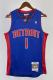 NBA Season 08-09 Detroit Pistons Blue #1 IVERSON Classic Swingman Jersey