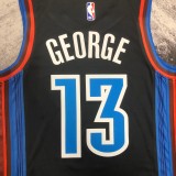 NBA New Season 2023 Men Oklahoma City Thunder Black #13 GEORGE Jersey High Quality Name and Number Print