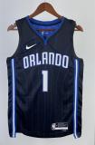 NBA Season 2023 Orlando Magic Black Stripe #1 McGRADY Jersey High Quality Name and Number Print