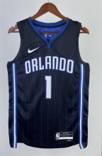 NBA Season 2023 Orlando Magic Black Stripe #1 McGRADY Jersey High Quality Name and Number Print