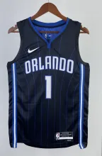 NBA Season 2023 Orlando Magic Black Stripe #1 McGRADY Jersey High Quality Name and Number Print