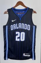 NBA Season 2023 Orlando Magic Black Stripe #20 FULTZ Jersey High Quality Name and Number Print