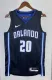 NBA Season 2023 Orlando Magic Black Stripe #20 FULTZ Jersey High Quality Name and Number Print