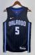 NBA Season 2023 Orlando Magic Black Stripe #5 BANCHERO Jersey High Quality Name and Number Print