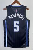 NBA Season 2023 Orlando Magic Black Stripe #5 BANCHERO Jersey High Quality Name and Number Print