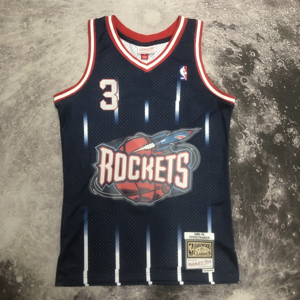 NBA Men 99-00 Houston Rockets Navy Blue #3 FRANCIS Classics Swingman Jersey