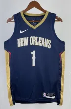 NBA Men 2022/23 New Orleans Pelicans Dark Blue #1 WILLIAMSON Jersey High Quality Name and Number Print