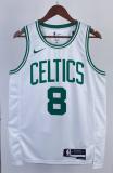 NBA Men Season 2023 Boston Celtics White #8 PORZINGIS Jersey High Quality Name and Number Print