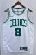NBA Men Season 2023 Boston Celtics White #8 PORZINGIS Jersey High Quality Name and Number Print
