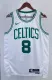 NBA Men Season 2023 Boston Celtics White #8 PORZINGIS Jersey High Quality Name and Number Print
