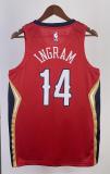 NBA Men 2022/23 New Orleans Pelicans Red with Jordan Logo #14 INGRAM Jersey High Quality Name and Number Print